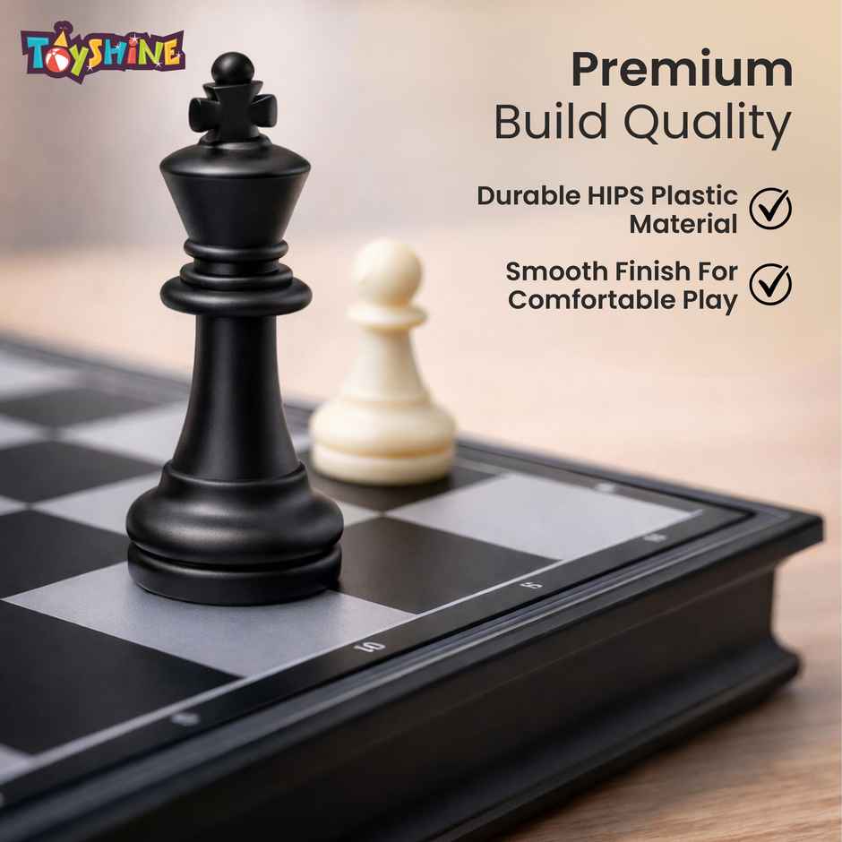 Toyshine Magnus Magnetic Chess Set With Folding Chess Board And Pieces Educational Toys
