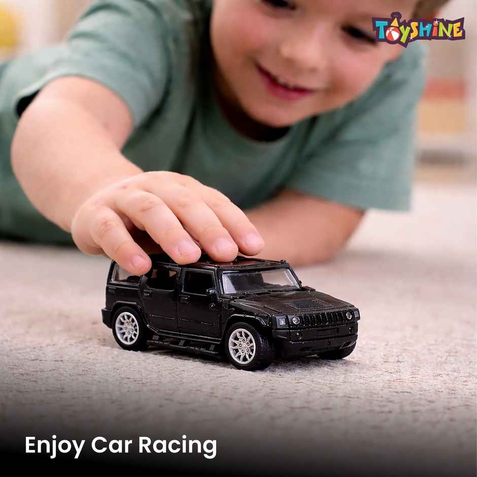 Toyshine 1:32 Scale Die Cast Racing H2 Model Vehicle Toy Car With Pull Back Function, Black