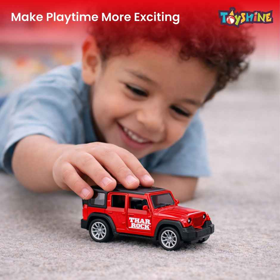 Toyshine 1:32 Scale Diecast Thar Vehicle with Pull Back & Opening Doors - Red
