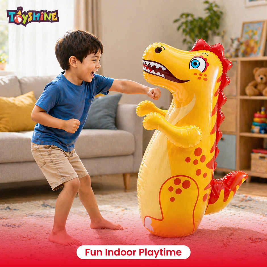 Toyshine Inflatable Hit Me Bop Bag Boxing Toy for Kids (Color and Design May Vary)
