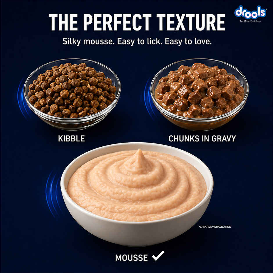 Drools Ocean Fish Mousse Adult Cat Wet Food, 80g (4+1 Free Pack)