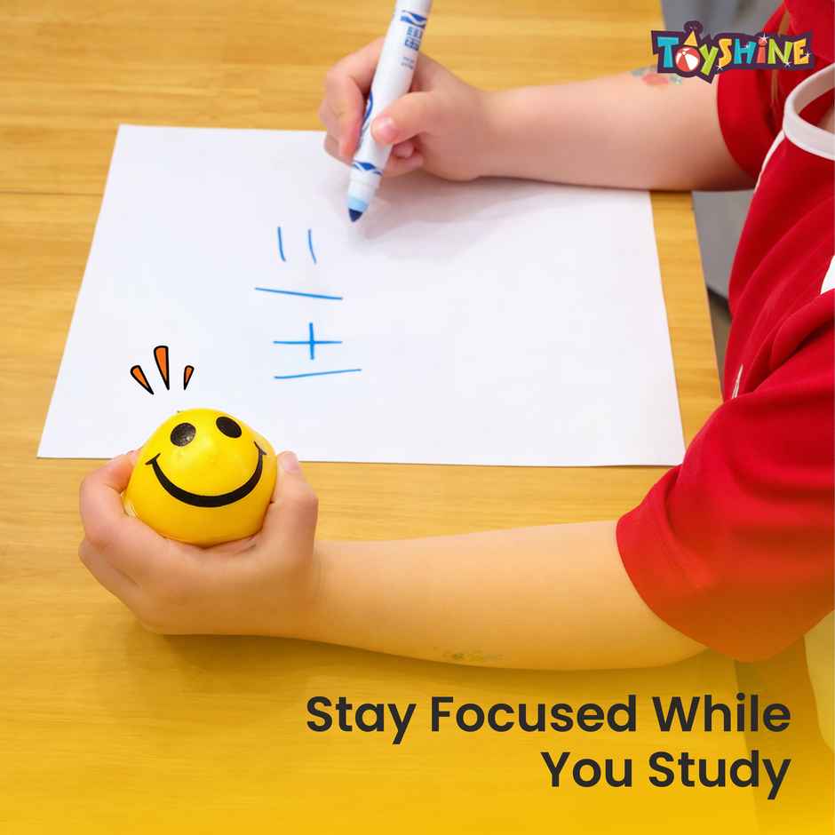 Toyshine 12 Smiley Squeeze Sponge Balls| For Stress Relief | Therapy | And Party Fun