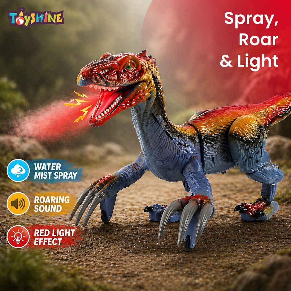 Toyshine Rc Therizinosaurus Dinosaur Toy With Lights and Sound | 3-12 Years