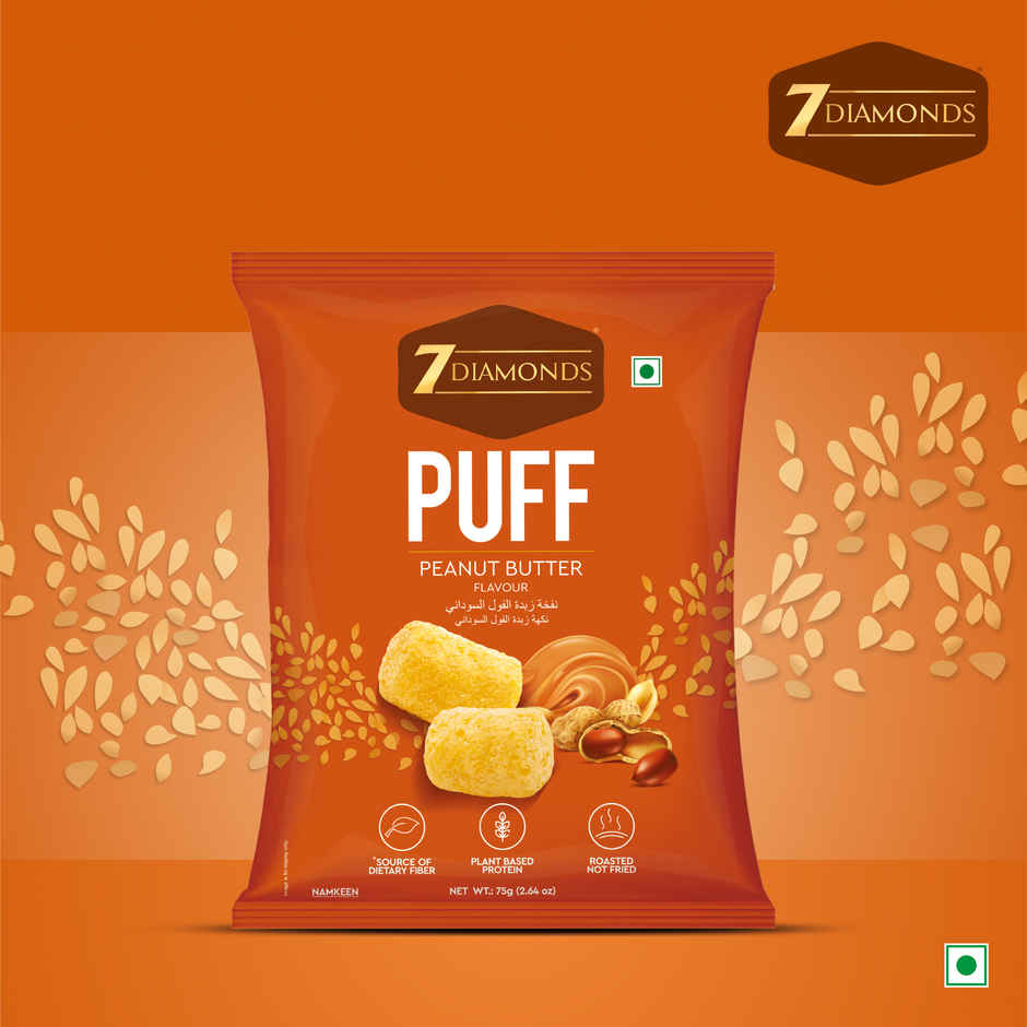 Buy 7 Diamonds Roasted Peanut Butter Flavour Puff Online - Price @ ₹27 ...