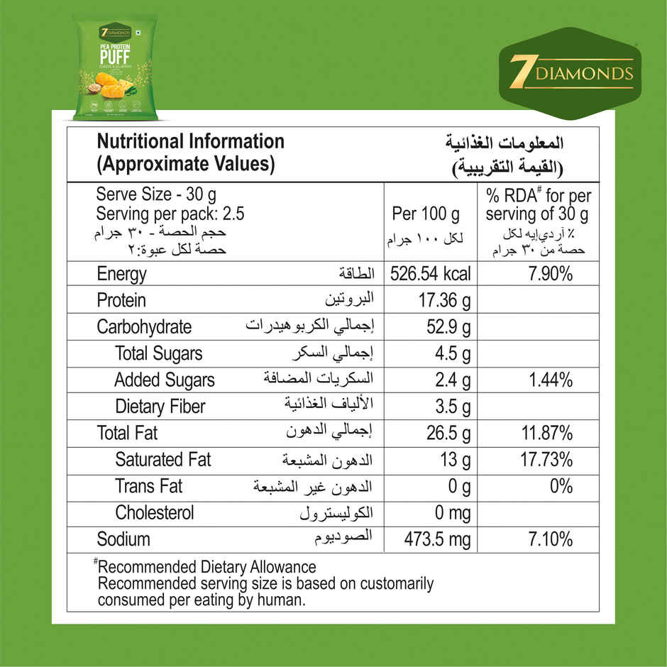 7 Diamonds Roasted Cheese N Jalapeno Puff