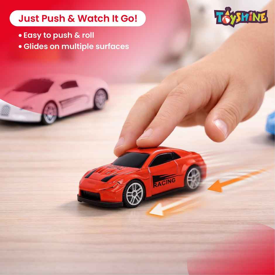 Toyshine Pack Of 3 Free Wheel Speed Racing 1:64 Scale Die Cast Kids Collectable Vehicle Toy