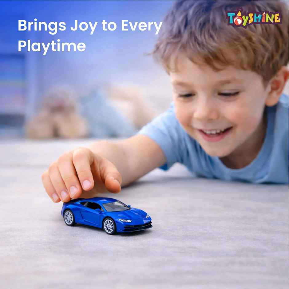 Toyshine 1:32 Scale Die Cast Sports Model Vehicle Toy Car With Pull Back, Blue