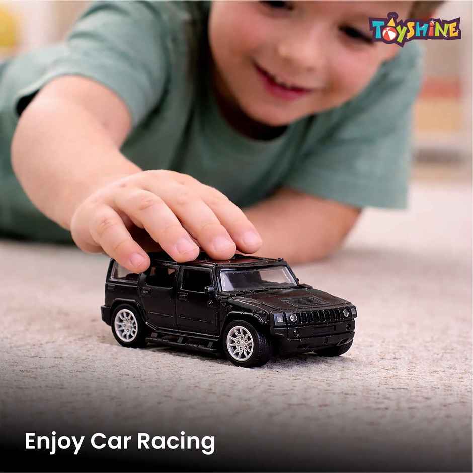 Toyshine 1:32 Scale Die Cast Racing H2 Model Vehicle Toy Car With Pull Back Function, Black