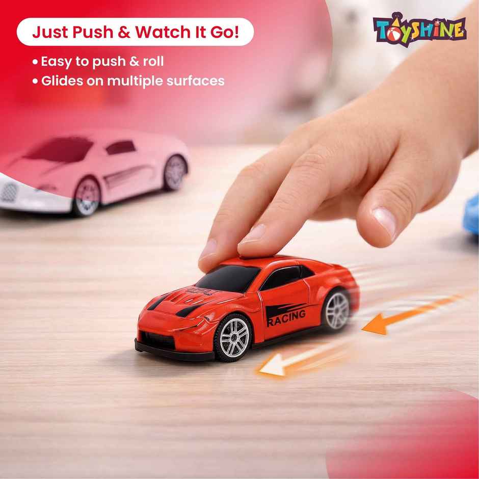 Toyshine Pack Of 3 Free Wheel Speed Racing 1:64 Scale Die Cast Kids Collectable Vehicle Toy