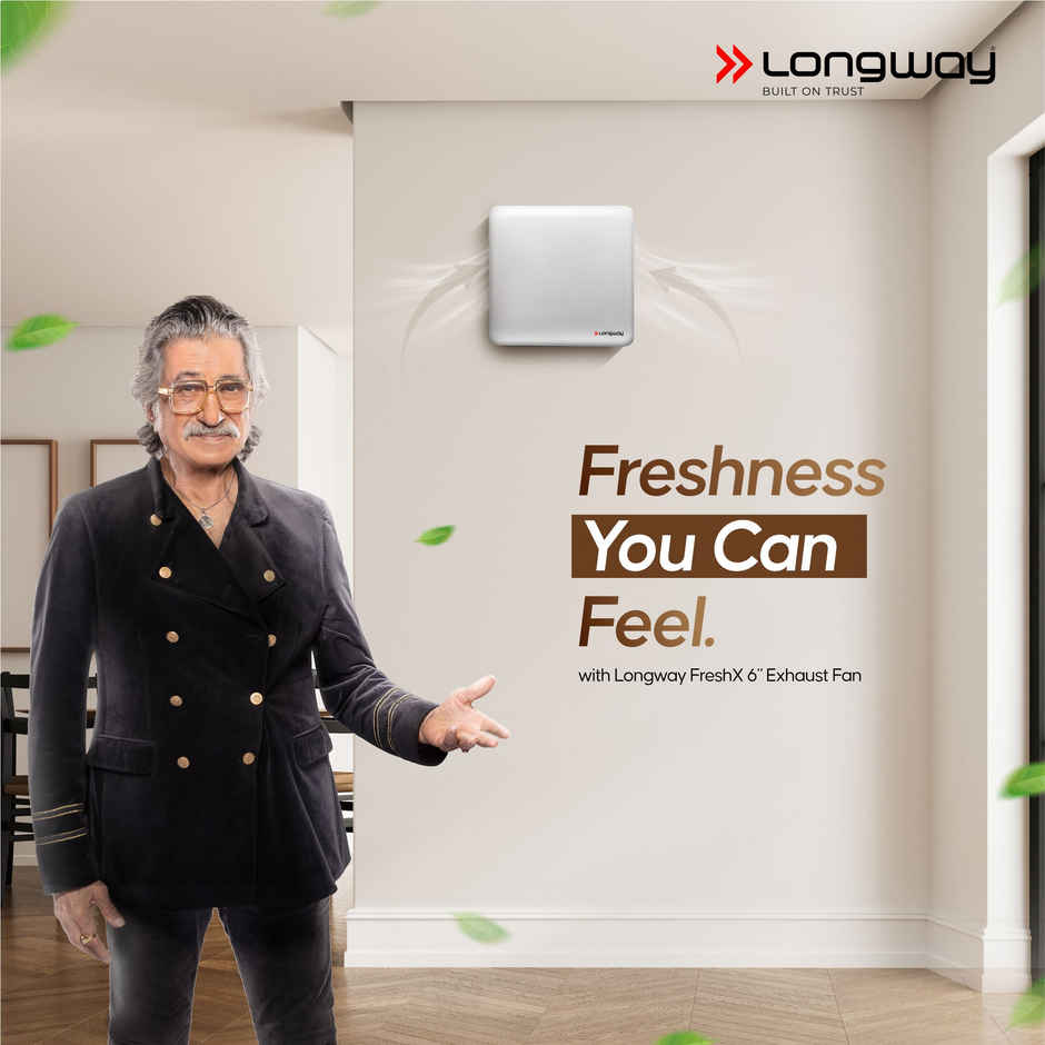 Longway FreshX 6 Inch 150 mm Energy Efficient Exhaust Fan | High Speed Powerful Motor | White