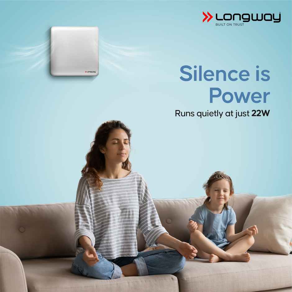 Longway FreshX 6 Inch 150 mm Energy Efficient Exhaust Fan | High Speed Powerful Motor | White