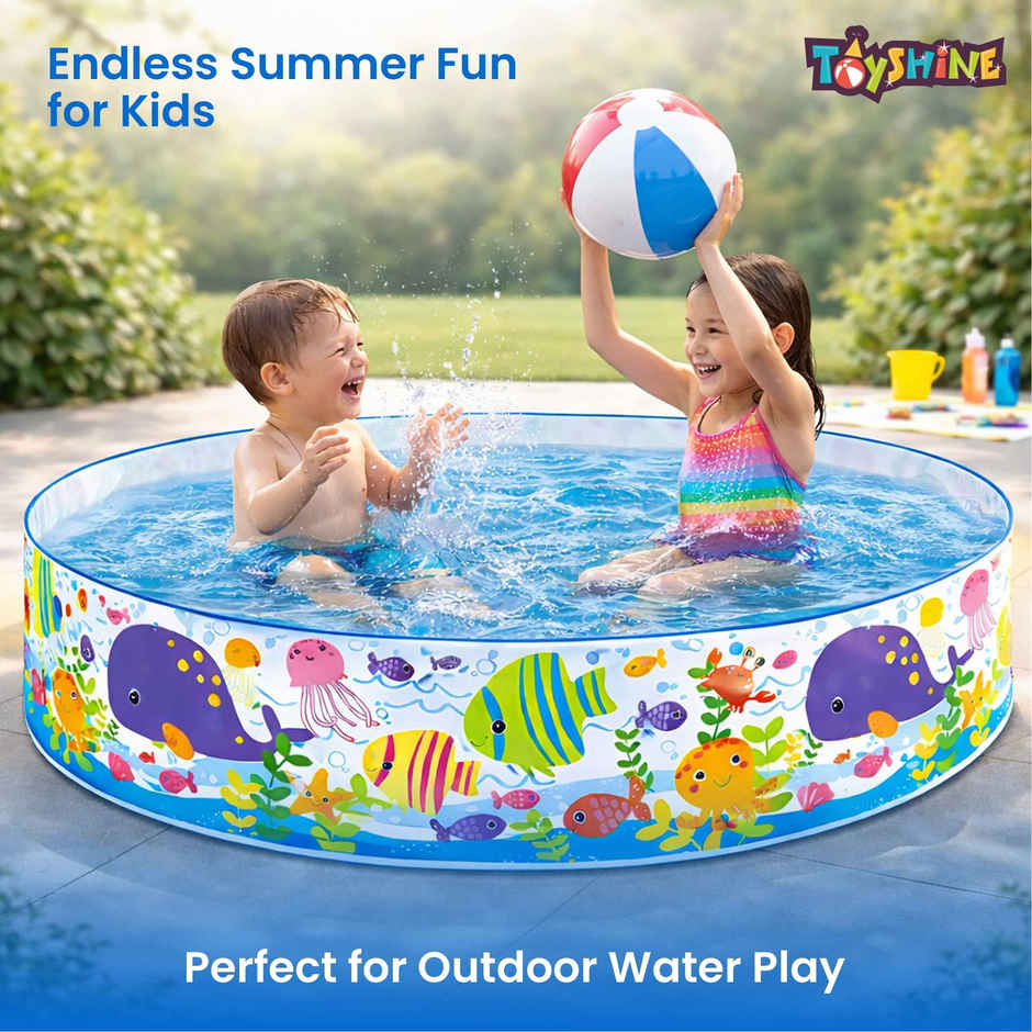 Toyshine Intex 4 Feet Kids Pool (Multicolour, 3-6 Years)