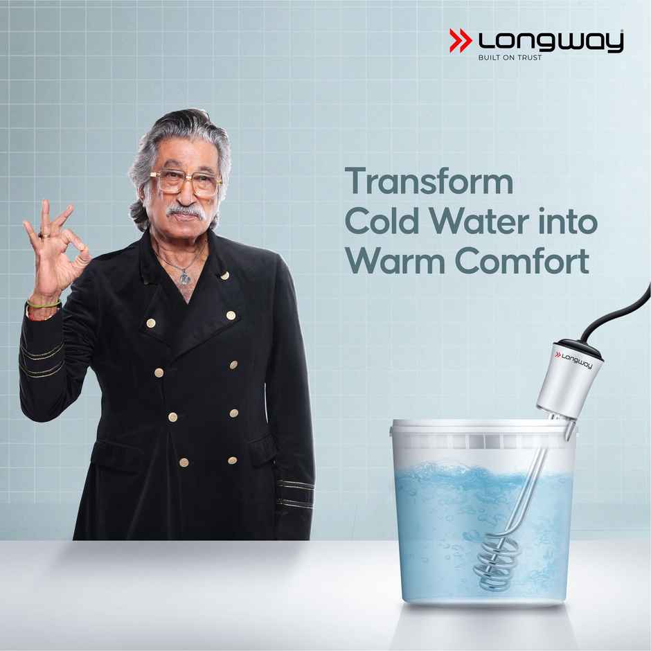 Longway LWIR01 1500W Immersion Heater | Waterproof, Shockproof, Fast Heating | ISI Certified