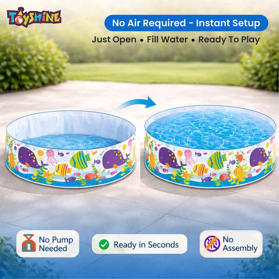 Toyshine Intex 4 Feet Kids Pool (Multicolour, 3-6 Years)