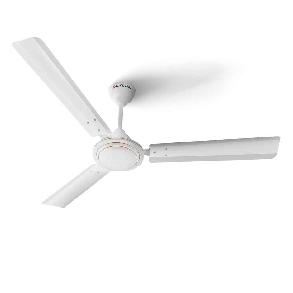 Longway Nexa P1 1200 mm/48 inch Ultra High Speed 3 Blade Anti-Dust Star Rated Ceiling Fan, White