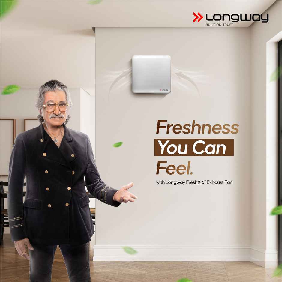 Longway FreshX 6 Inch 150 mm Energy Efficient Exhaust Fan | High Speed Powerful Motor | White
