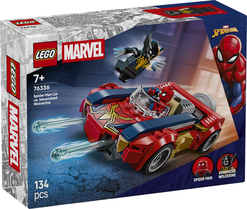 Lego Marve SpiderMa Ca v Venomize Wolverin 76336