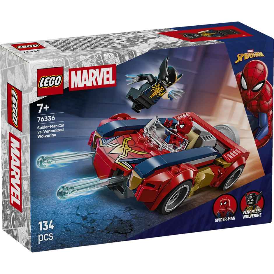 LEGO Marve SpiderMa Ca v Venomize Wolverin 76336