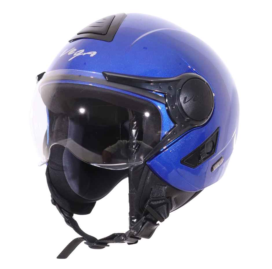 Vega Verve Lightweight Open Face Helmet for Women- M.Blue Helmet - M