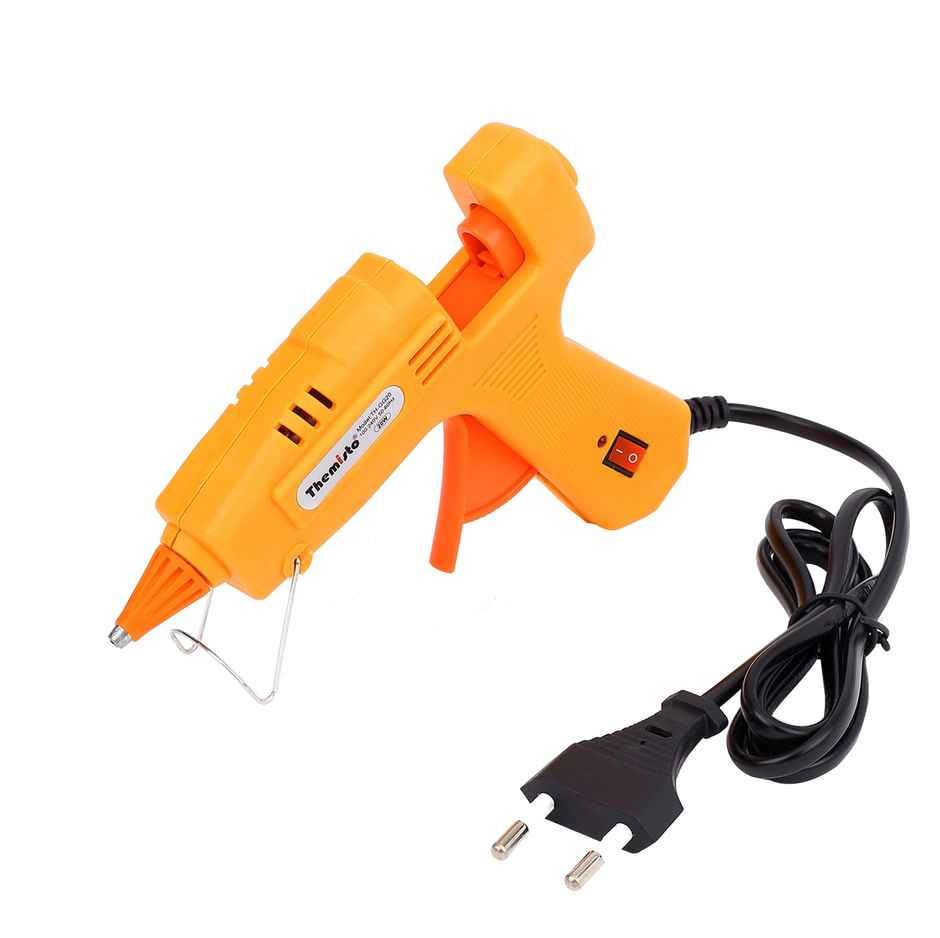 Themisto 20 Watt Mini Hot Melt Glue Gun With 10 Glue Sticks For Diy Art And Crafts.