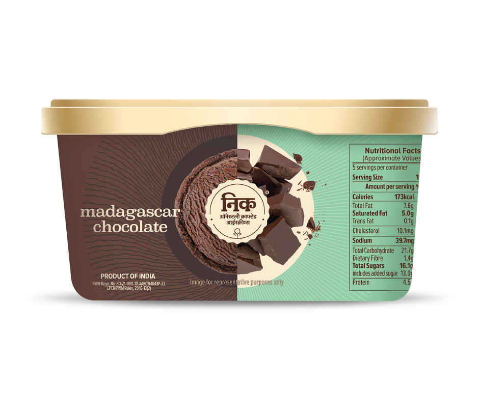NIC Madagascar Ice Cream Tub | Preservative Free | No Artificial Flavors