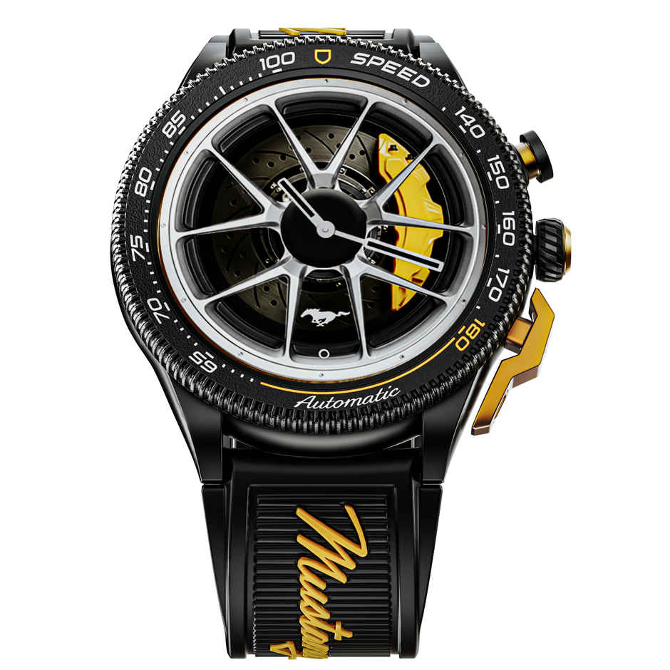 GOBOULT Mustang Stallion , Nitro Black 1.43 AMOLED Display,  Functional Rotation Ring Action Bezel