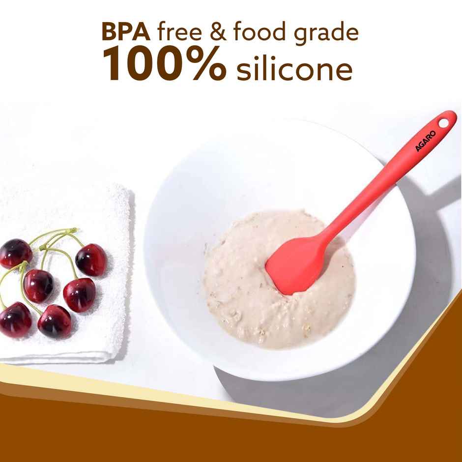 Agaro Silicone Heat Resistant Spatula, Non-Stick Cookware for Kitchen | BPA Free