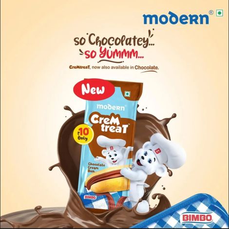 Modern Cremtreat Chocolate Cream Bun