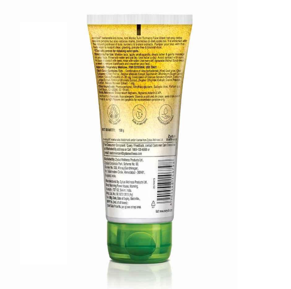 Everyuth Naturals Tulsi Turmeric Face Wash - Anti Acne, Anti Marks