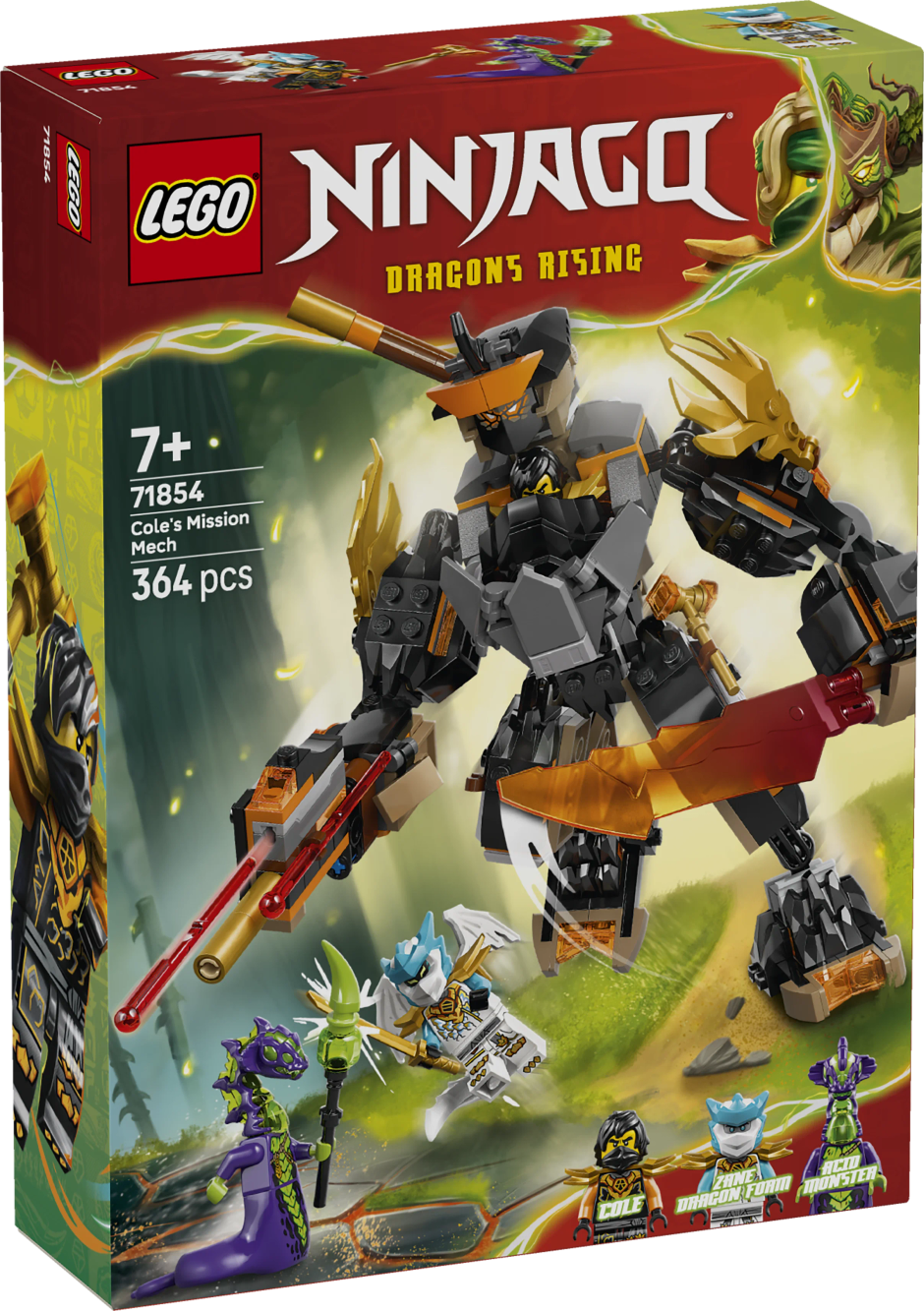 LEGO NINJAGO Coles Mission Mech and Dragon Zane Toys 71854