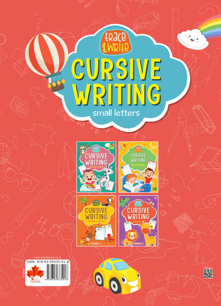 Maple Press Cursive Writing Book - Small Letters | Learn & Practice | Handwriting Practice Book | Age 2+ Years