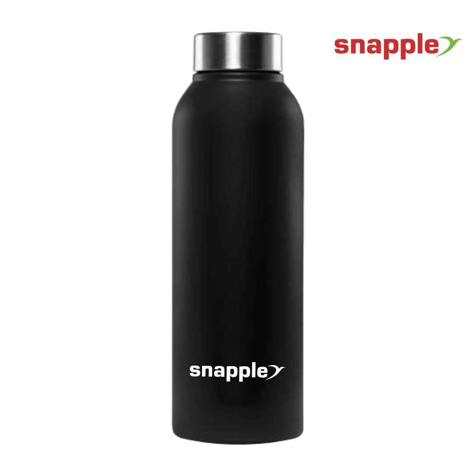 Snapple Stainless Steel Mist Single Wall Fridge Bottle | Black | 1 L