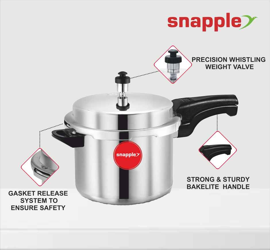 Snapple 5+3+2 Litre Aluminium Pressure Cooker Combo Pack