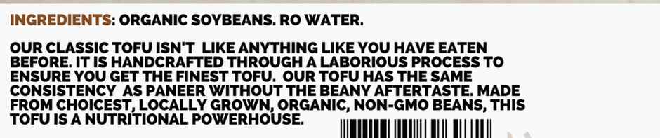 Health On Plants Classic Tofu