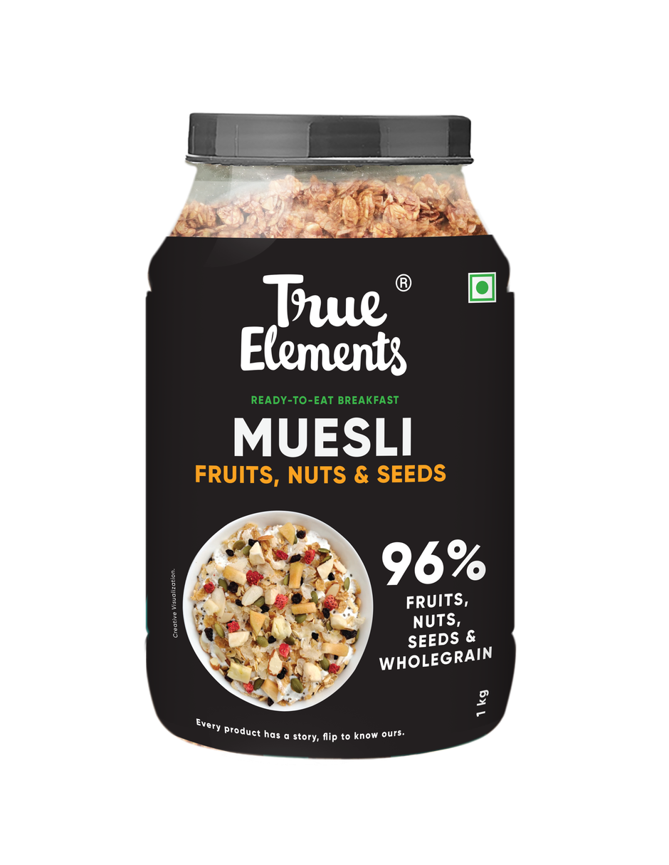 True Elements Quinoa  - Diet Food(1kg) & True Elements Muesli Fruit And Nuts(1kg) Combo