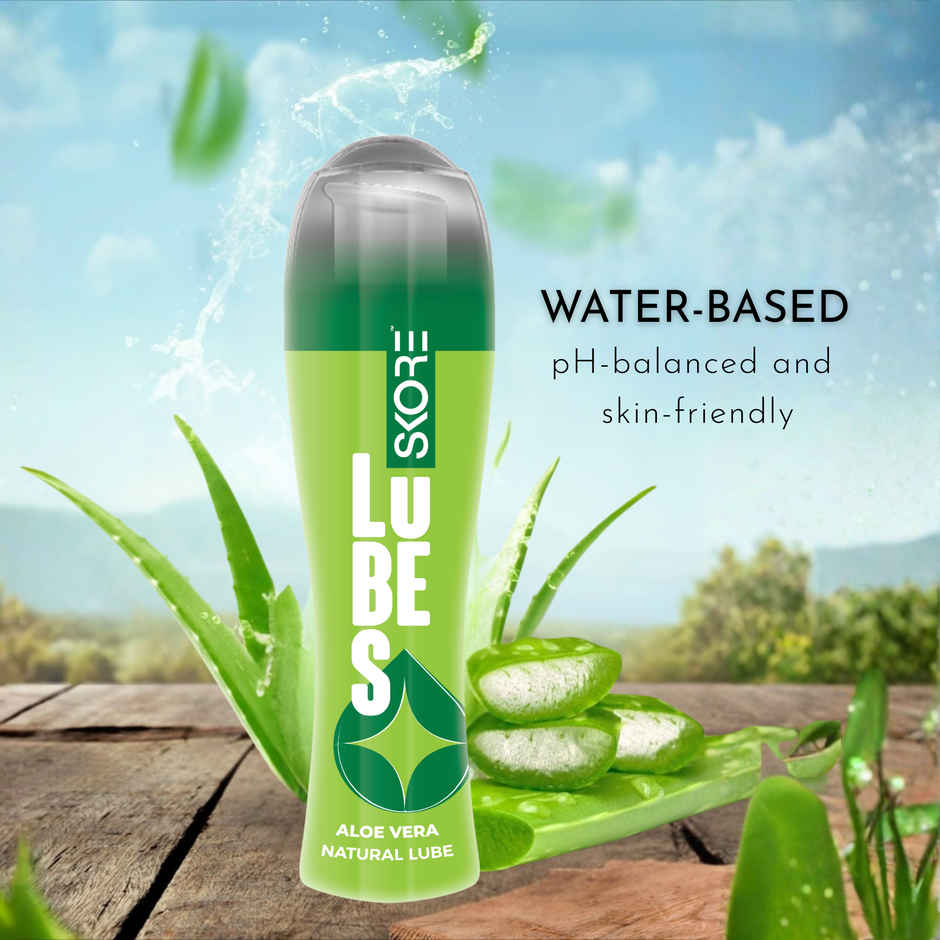 skore Aloevera natural Lubricant & Massage Lube | Safe to Use with Condoms