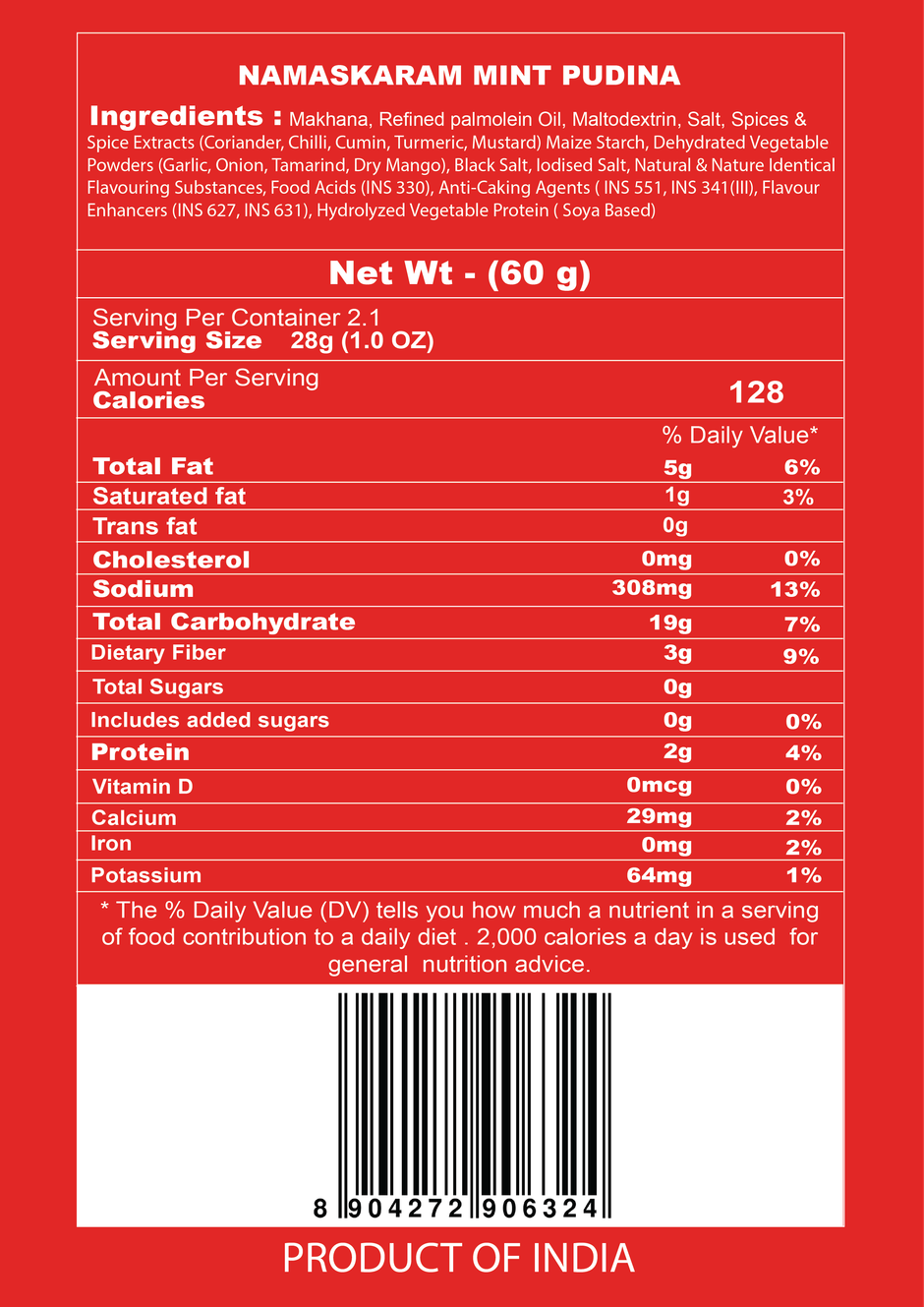 Namaskaram Makhana Mint Pudina