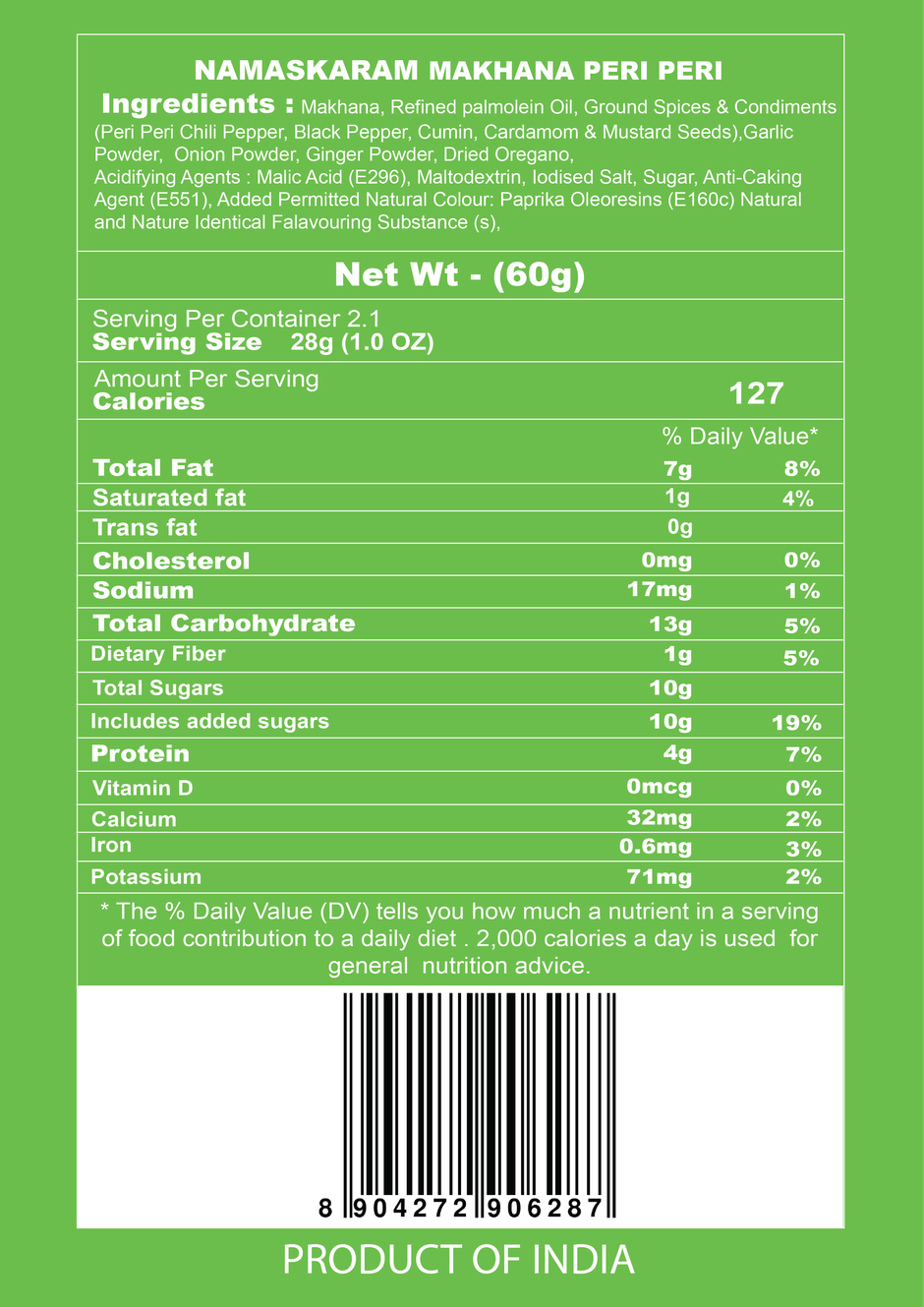 Namaskaram Makhana Peri Peri