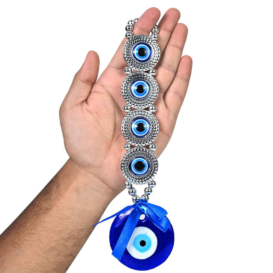 HINDCRAFT Evil Eye Wall Hanging Spiritual Good Luck Charm and Protection Decor for Home and Office