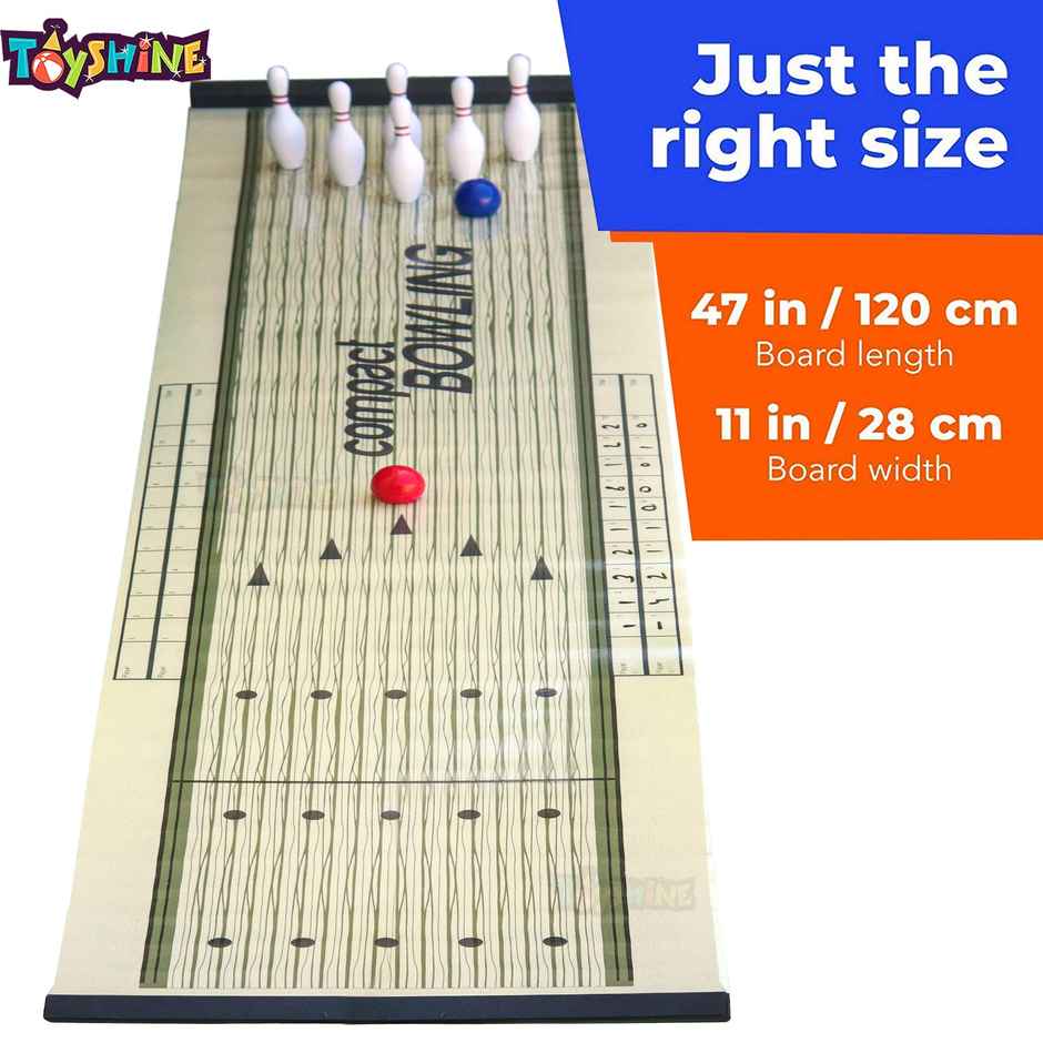 Toyshine Compact Bowling Game | Indoor Tabletop Game for Kids & Adults