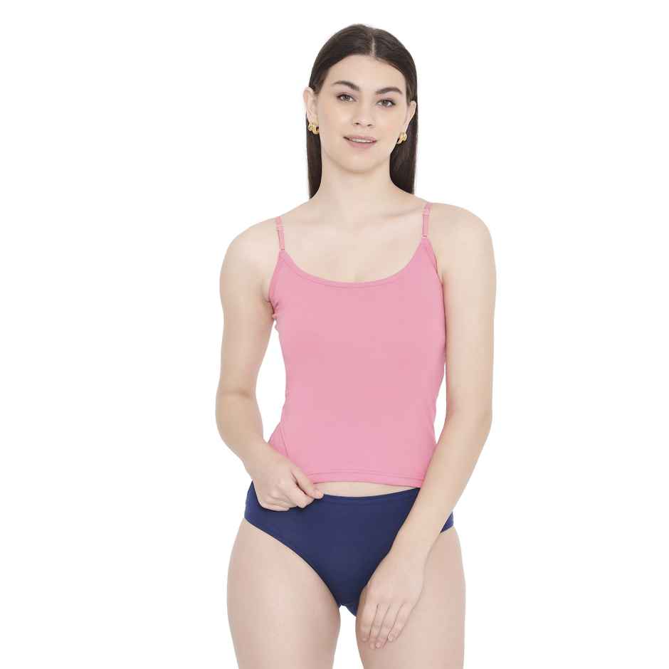 Feelings Camisole 02 Adjustable Strap | Pack of 2 | Skin and Pink | S