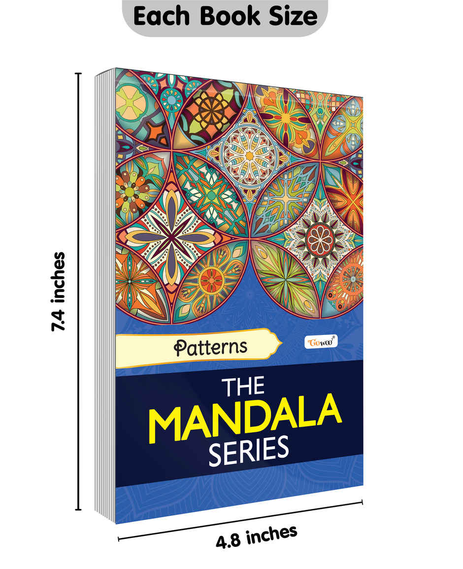 Patterns - The Mandala Series | Art Therapy Coloring Book | Mandala Coloring Book with Designs