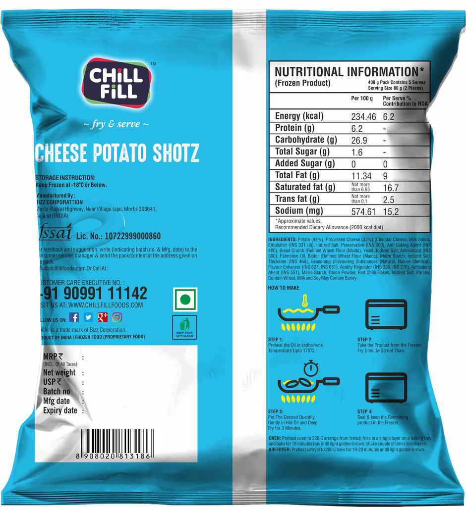 Chillfill Potato Cheese Shots