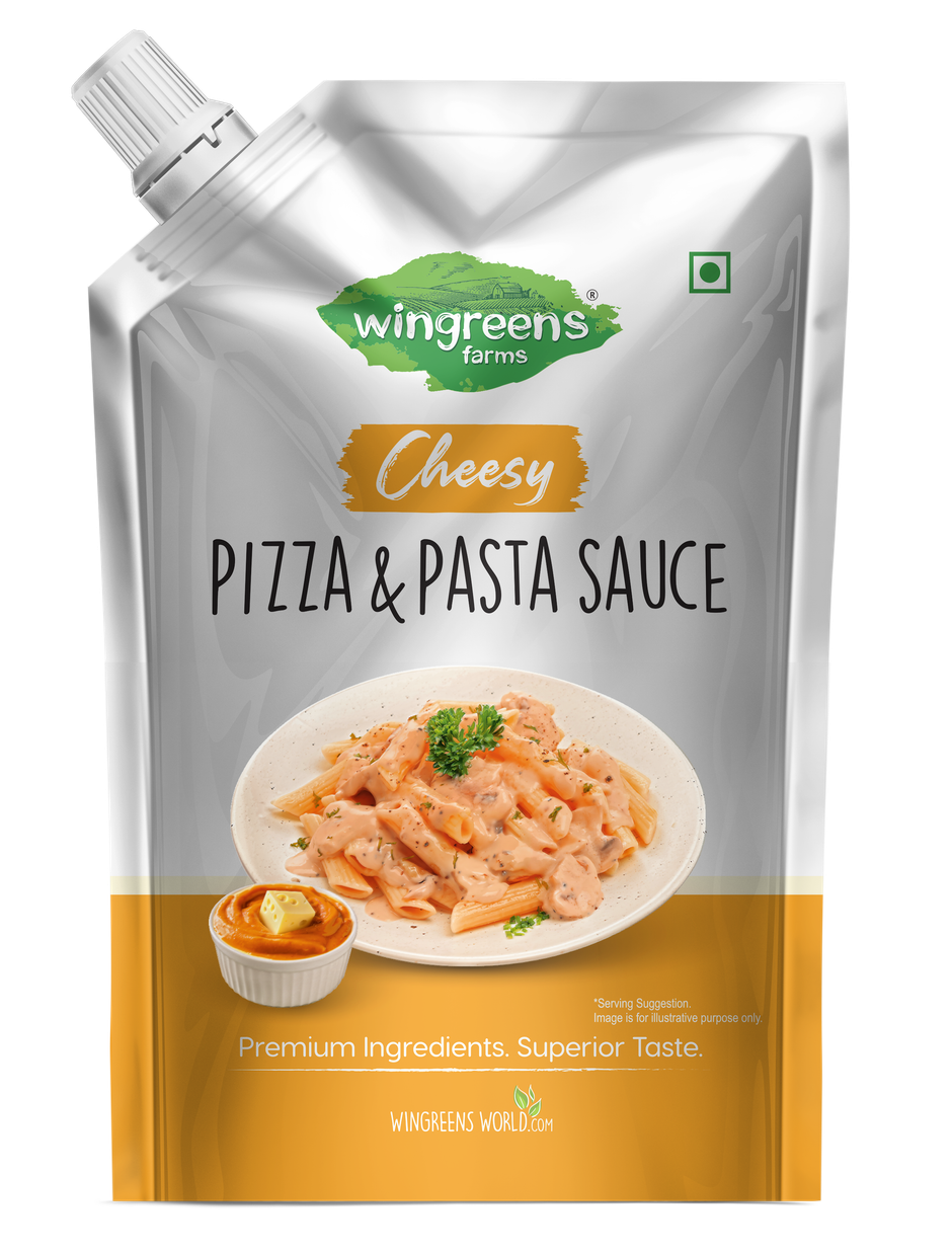 Wingreens Farms Cheesy Pizza Pasta Sauce | Pizza Sauce | Pasta Sauce | Cheese Sauce for Pizza & Pasta