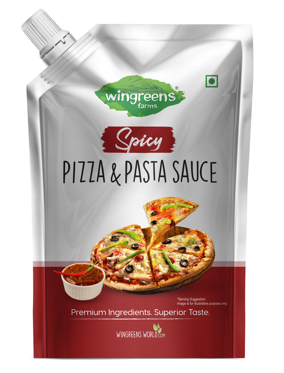 Wingreens Farms Spicy Pizza Pasta Sauce | Pizza Sauce | Pasta Sauce | Spicy Sauce for Pizza & Pasta