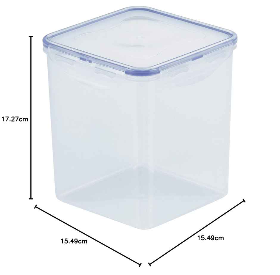 LocknLock Classics Tall Square Platic Food Container | Transparent - 2.6 L