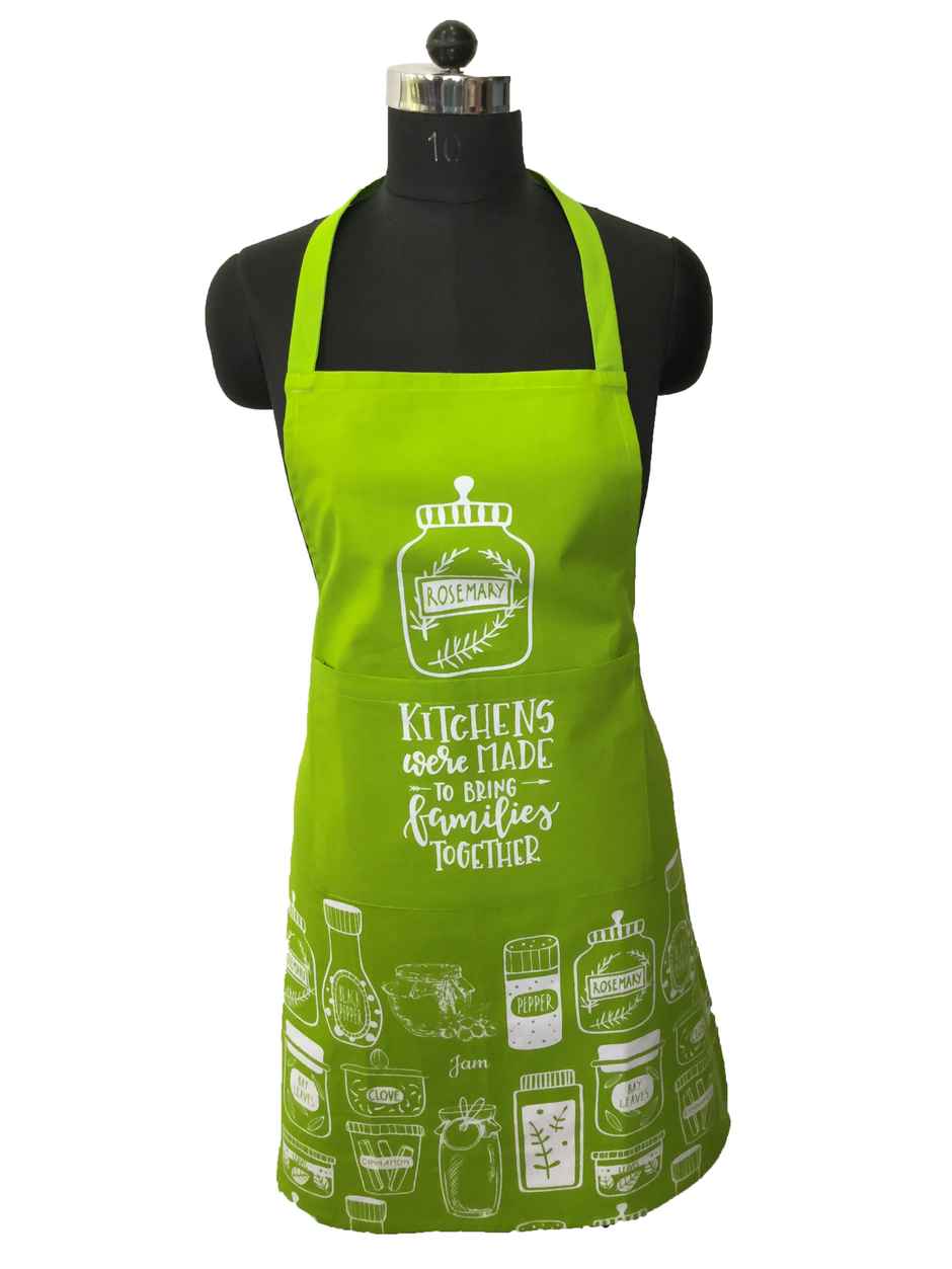 Lushomes Kitchen Apron - Cotton - Green | Unisex