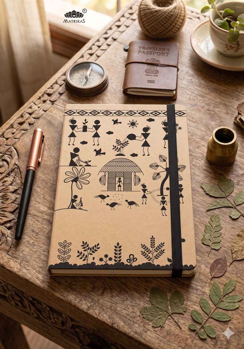 Matrikas Warli Journal | Ruled | Hardbound | B5 Size | 224 Pages
