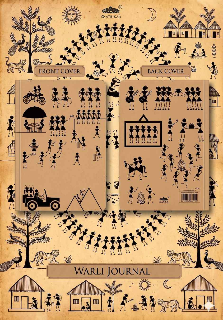 Matrikas Warli Journal | Ruled | Hardbound | B5 Size | 224 Pages