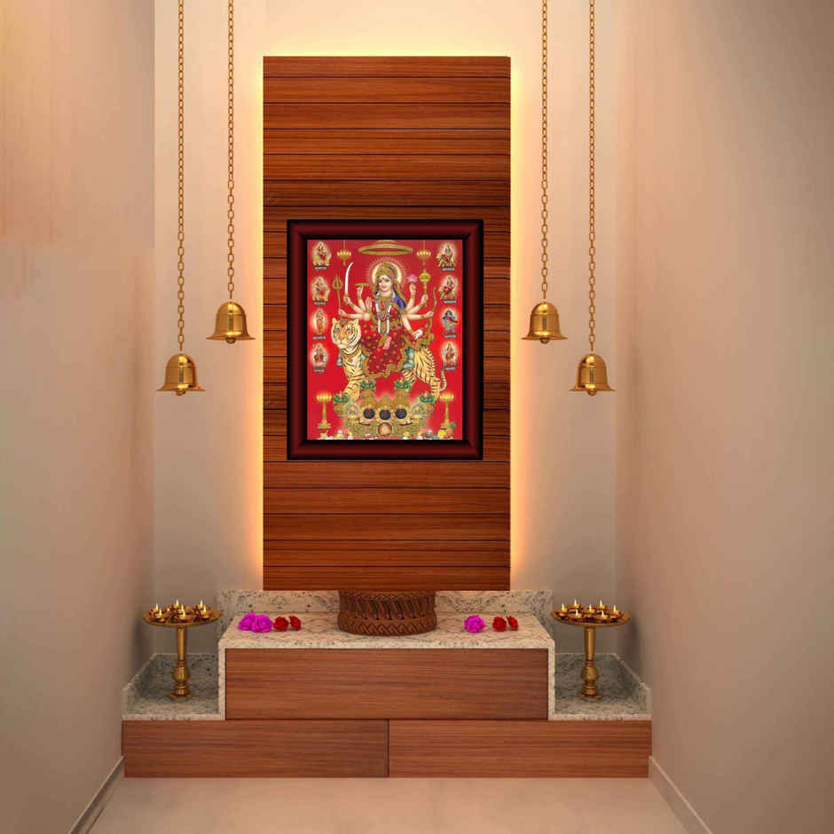 Saf Nav Dugra Uv Textured Effect Painting Digital Reprint 14x11inch Painting With Frame